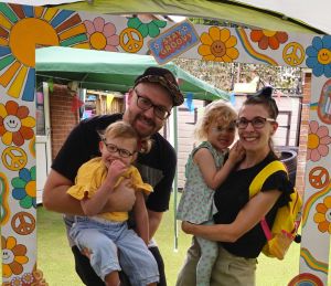 Elodie with her family.